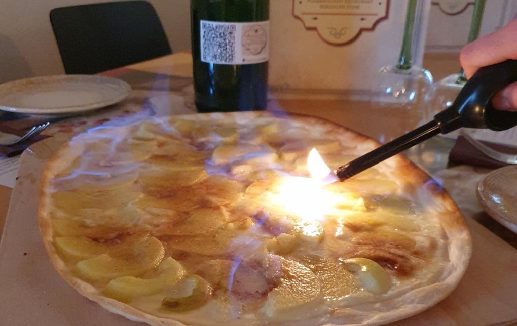 Flammkuchen on Fire