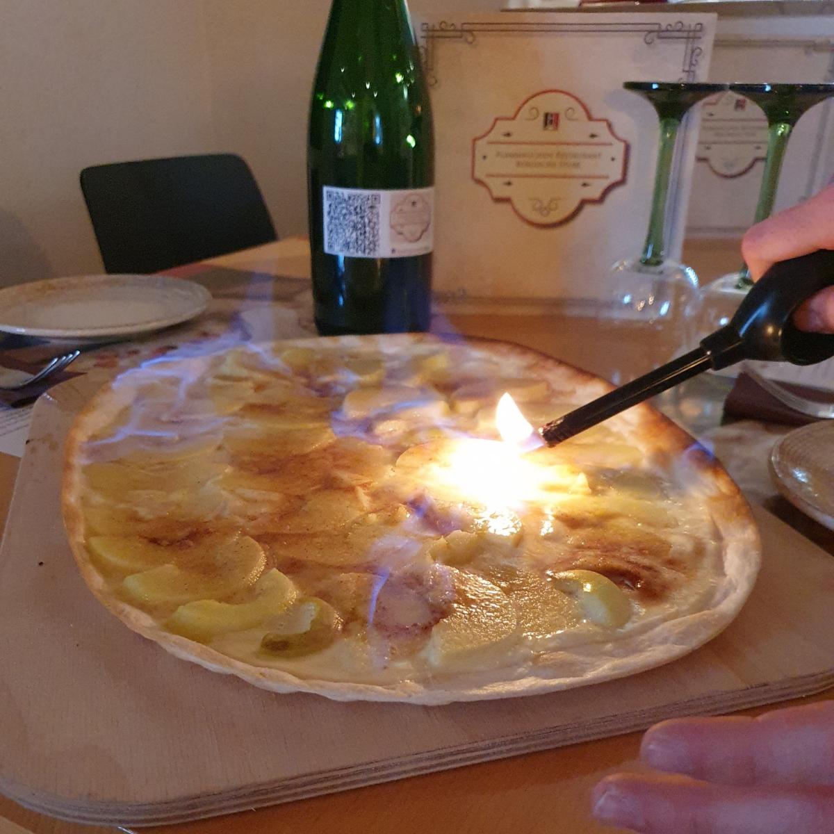 Flammkuchen on Fire