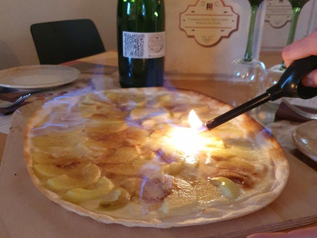 Flammkuchen on Fire