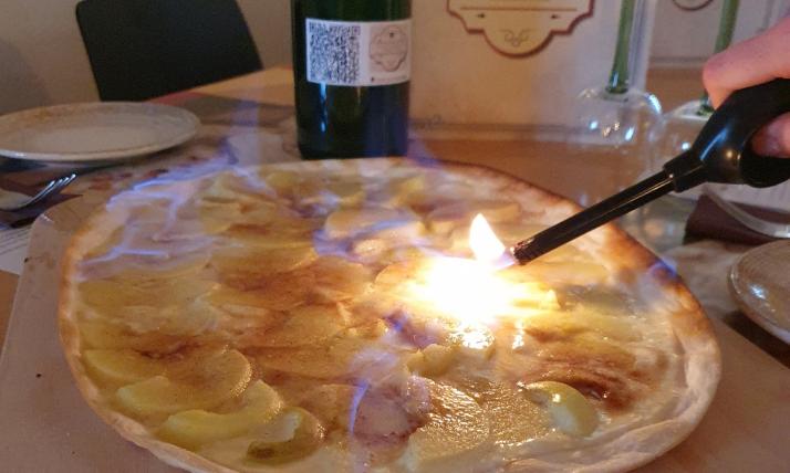 Flammkuchen on Fire