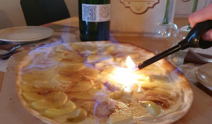 Flammkuchen on Fire