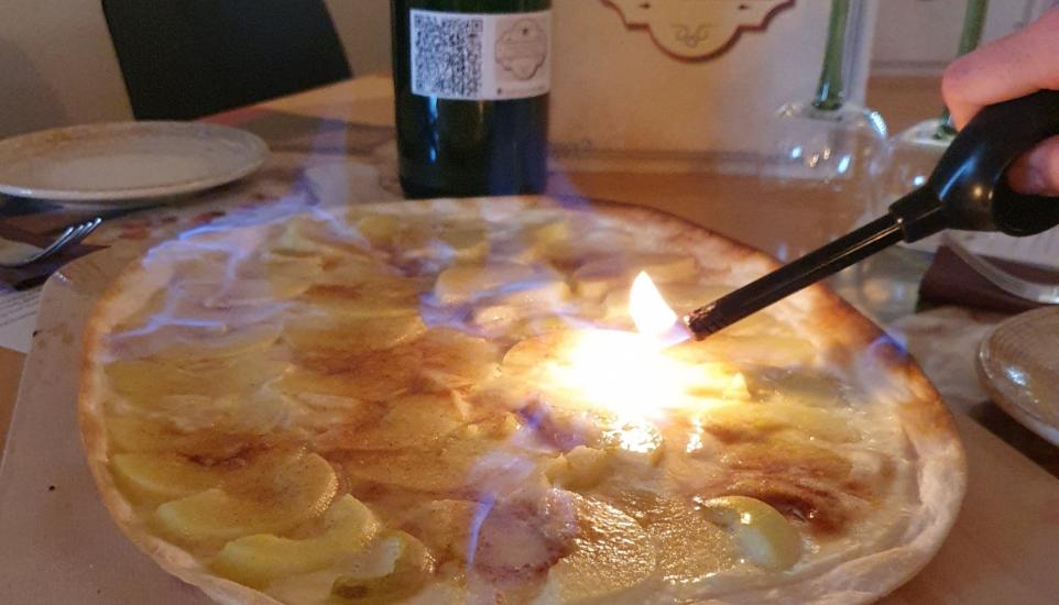 Flammkuchen on Fire