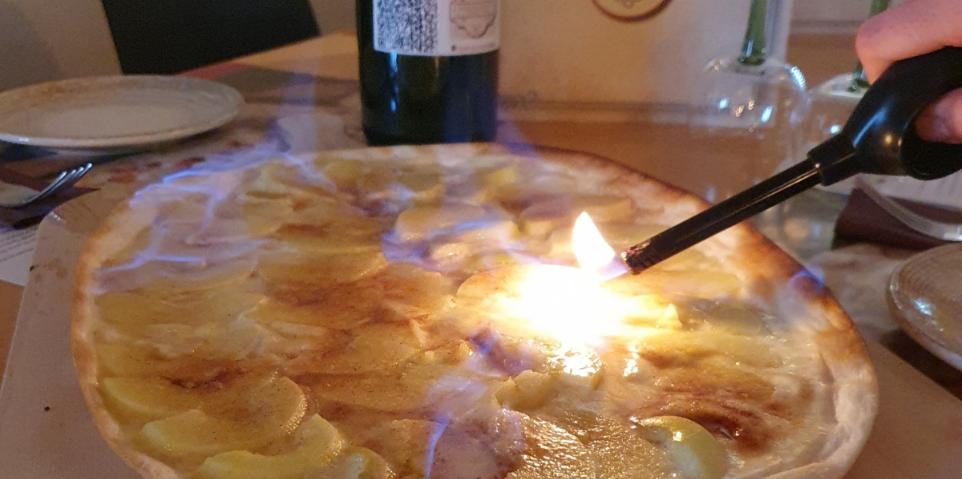Flammkuchen on Fire
