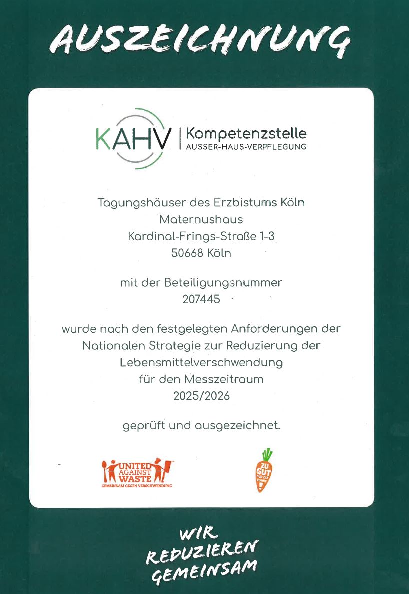 Auszeichnung United against Waste