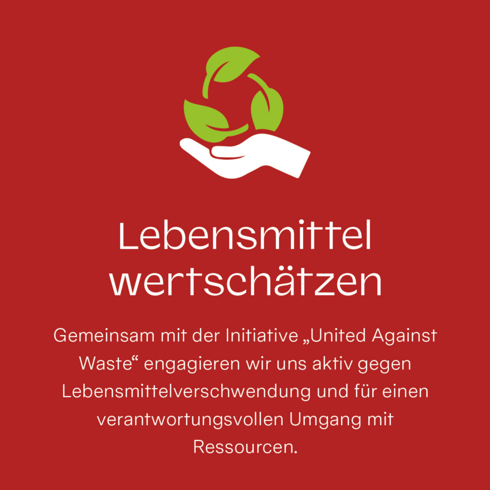 Lebensmittel Webseite Nachhaltigkeit Kachel
